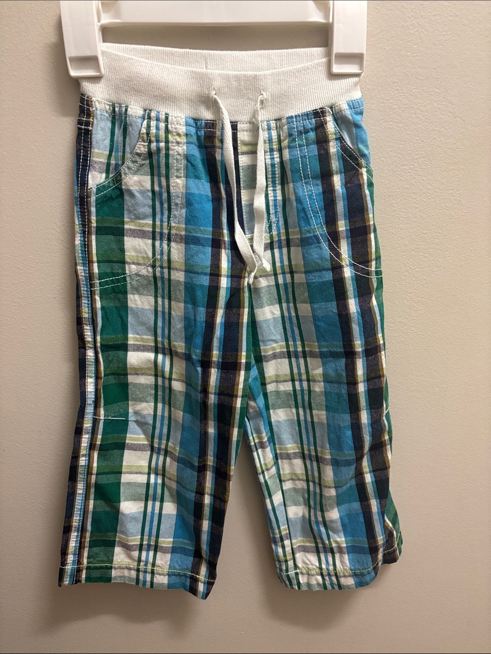 Mini BODEN 2-3yrs Plaid Drawstring Pants